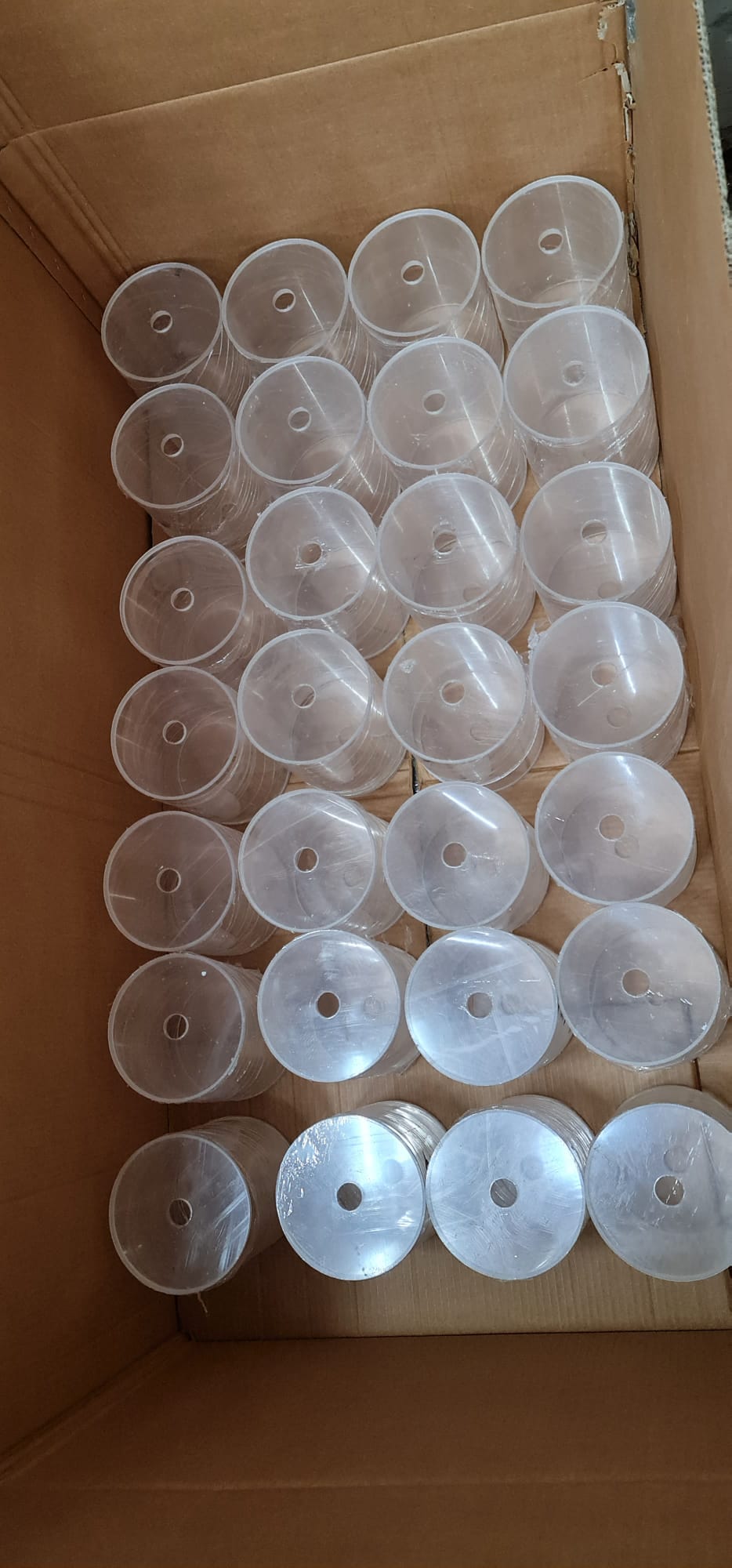 Custom CNC Machined Plastic Flanges and Bearing Housings for Industrial Machinery and Conveyor Systems.