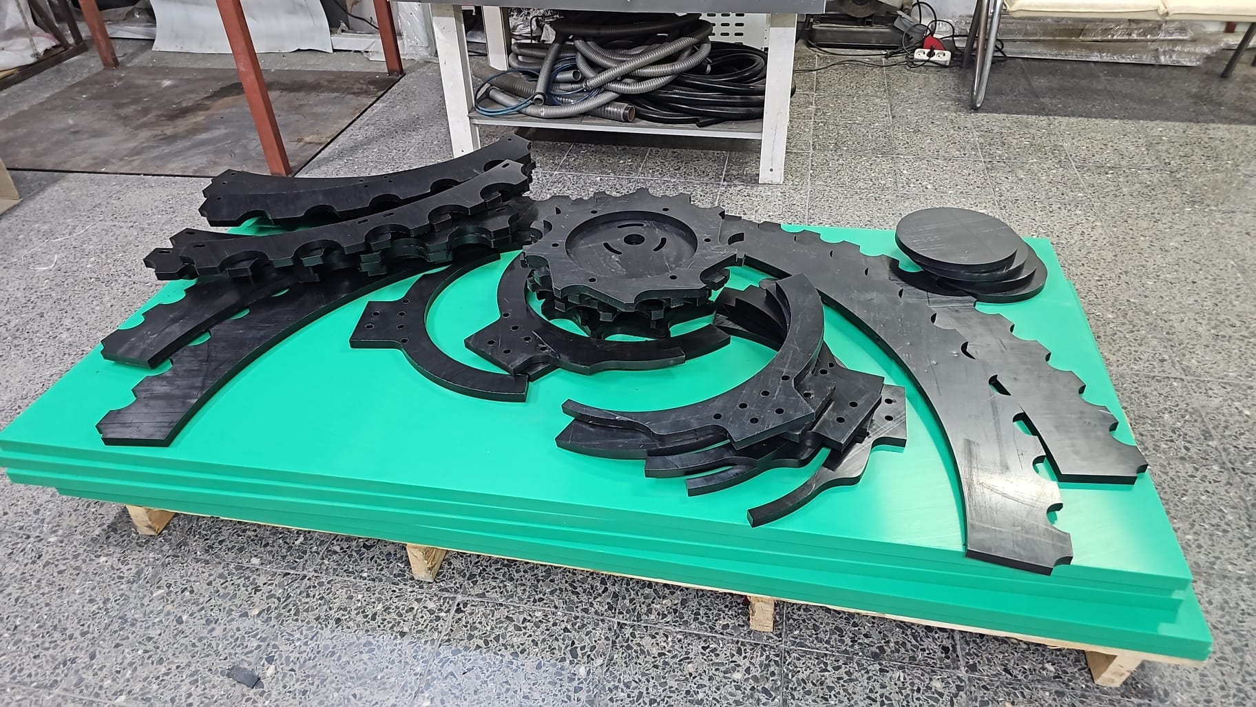 Custom CNC Machined Curved Industrial Components – Precision Profile Cutting and Repeat Production.