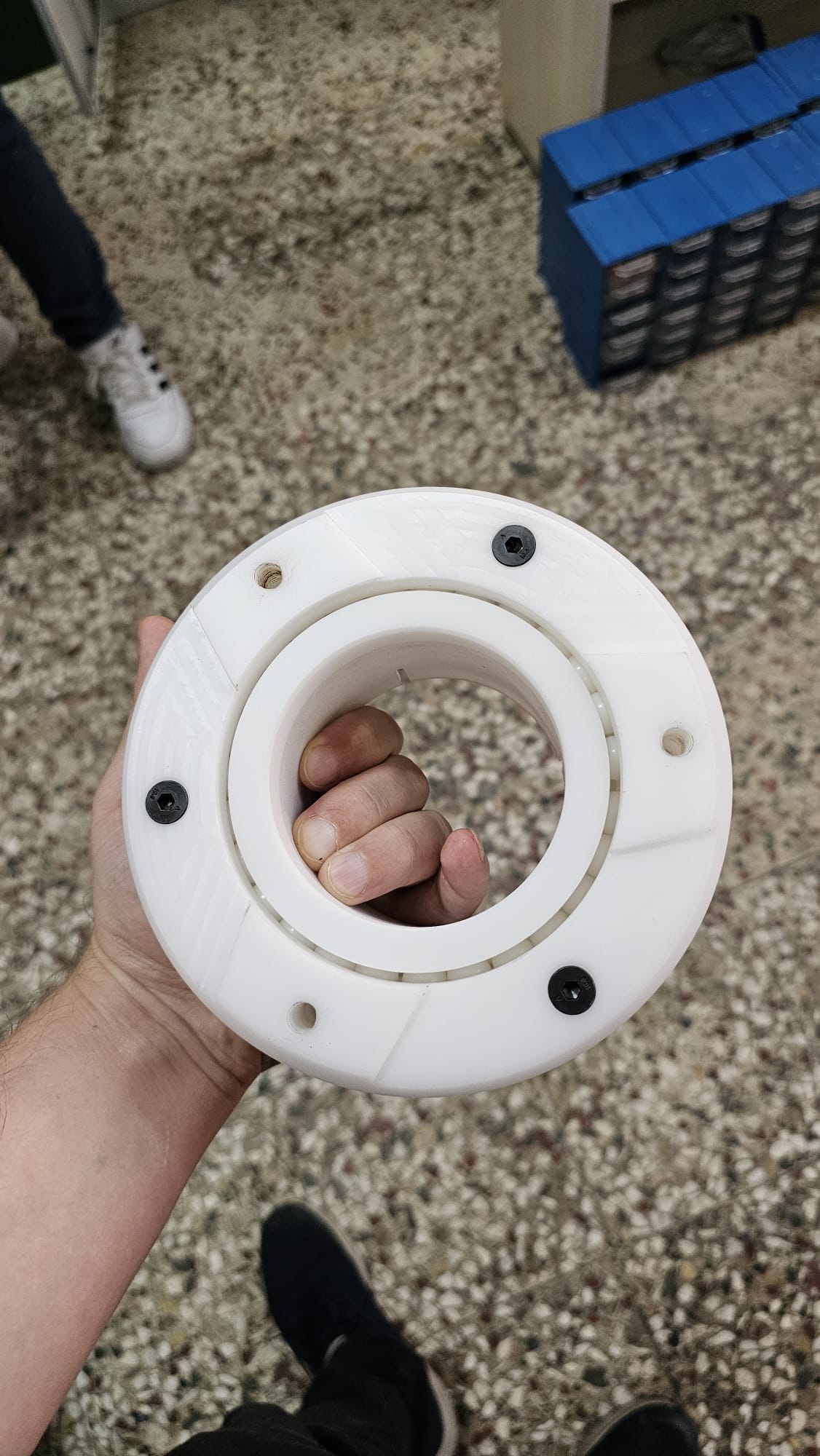 Precision CNC machined plastic bearings for conveyor systems, industrial machinery, and food processing equipment.
